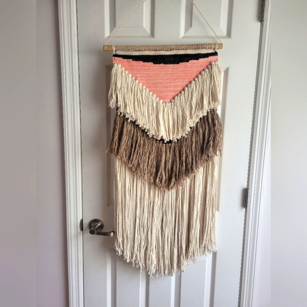 Boho Wall Hanging with Fringe